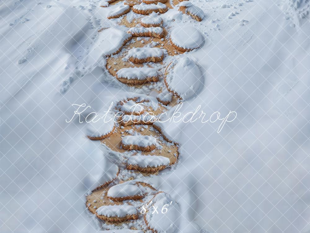 Kate Winter Holzweg Schnee Fleece Hintergrund Entworfen von Kate Image - Kate Backdrop.de