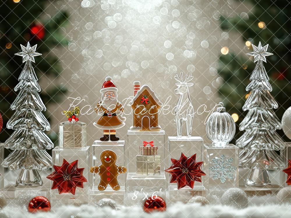 Kate Weihnachten Glasdeko Lebkuchen Bokeh Hintergrund Entworfen von Mini MakeBelieve - Kate Backdrop.de