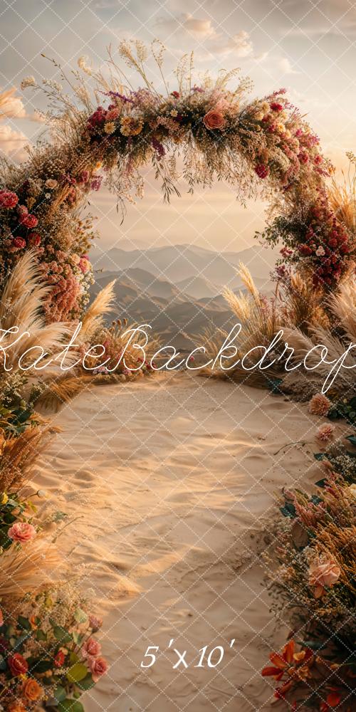Kate Herbst Hochzeit Blumen Bogen Boho Hintergrund Entworfen von Emetselch