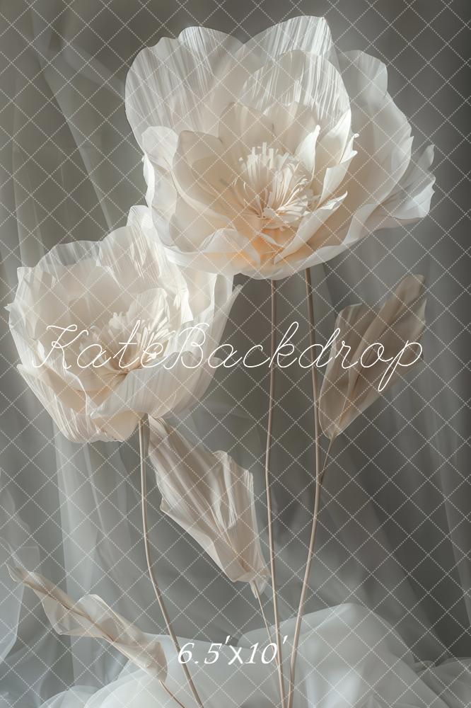 Kate Blume Riesige Blumen Creme Hintergrund Entworfen von Emetselch