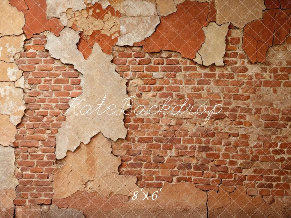 Kate Vintage Backstein Putz Braun Hintergrund Entworfen von Mini MakeBelieve
