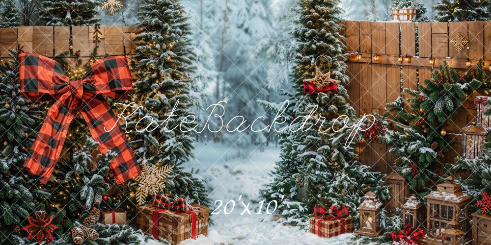 Kate Weihnachten Tannenbaum Geschenke Braun Hintergrund Entworfen von Emetselch - Kate Backdrop.de