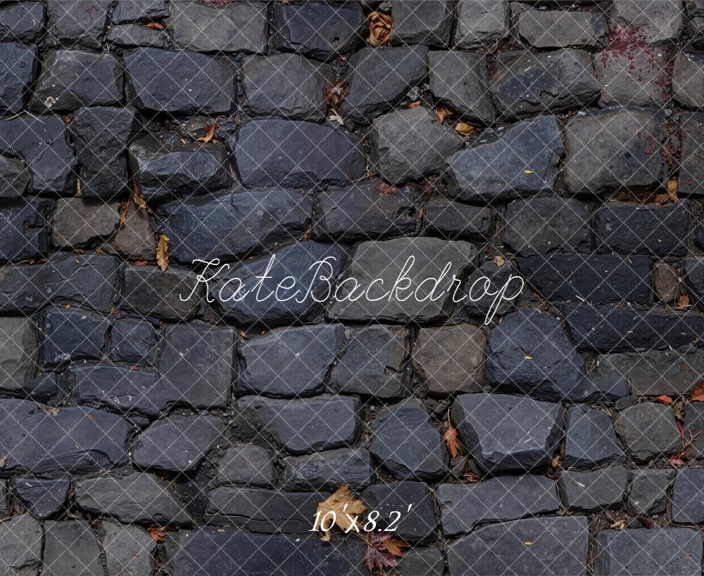Kate Stein Mauer Herbstlaub Natur Hintergrund Entworfen von Kate Image