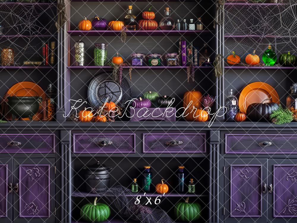 Kate Halloween Regal Kürbisse Lila Hintergrund Entworfen von Mandy Ringe - Kate Backdrop.de