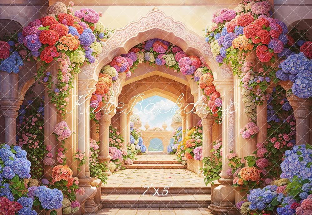 Kate Frühling Arkaden Blumen Romantisch Hintergrund Entworfen von Emetselch - Kate Backdrop.de