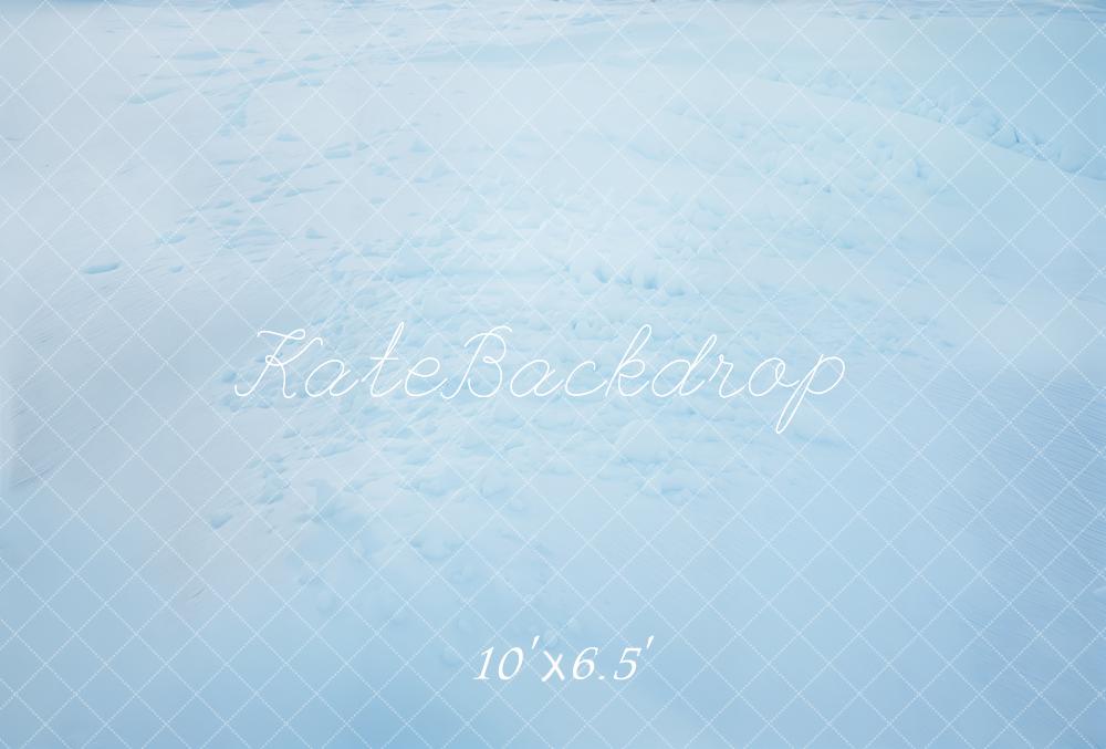 Kate Winter Schnee Textur Blau Fleece Hintergrund Entworfen von Kate Image - Kate Backdrop.de