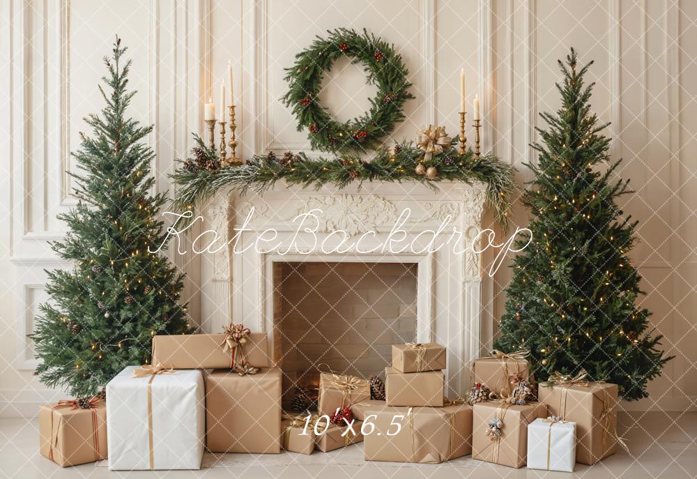 Kate Weihnachten Kamin Geschenke Elegant Fleece Hintergrund Entworfen von Emetselch - Kate Backdrop.de