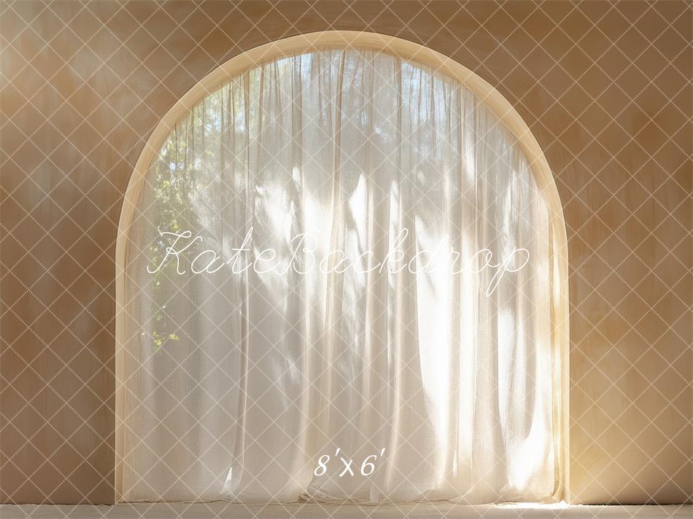 Kate Bogen Fenster Licht Beige Hintergrund Entworfen von Mini MakeBelieve - Kate Backdrop.de
