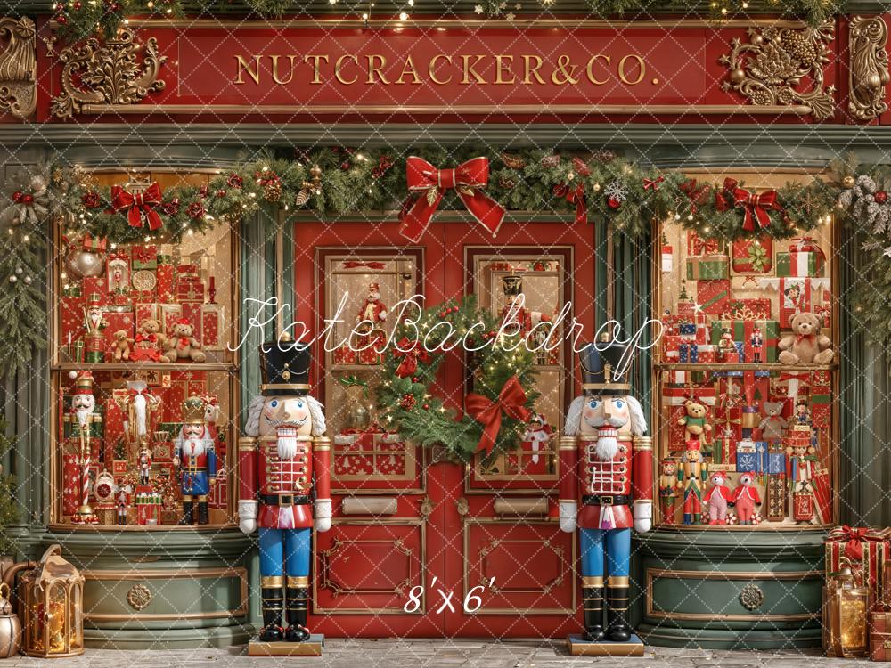 Kate Weihnachten Nussknacker Geschenke Schaufenster Hintergrund Entworfen von Emetselch