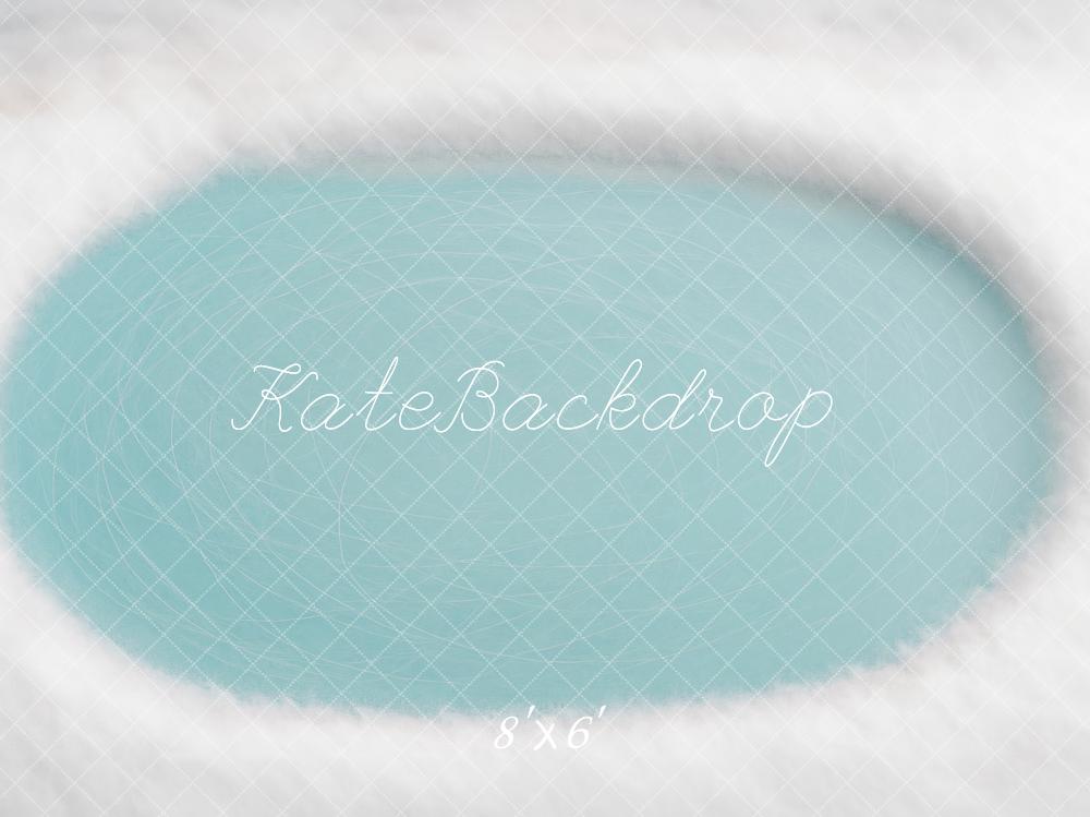 Kate Neugeborenes Blaue Ovale Weich Hintergrund Entworfen von Ashley Paul - Kate Backdrop.de