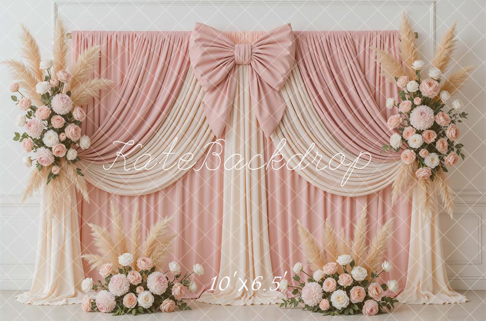 Kate Hochzeit Blumendekor Rosa Elegant Hintergrund Entworfen von Mini MakeBelieve