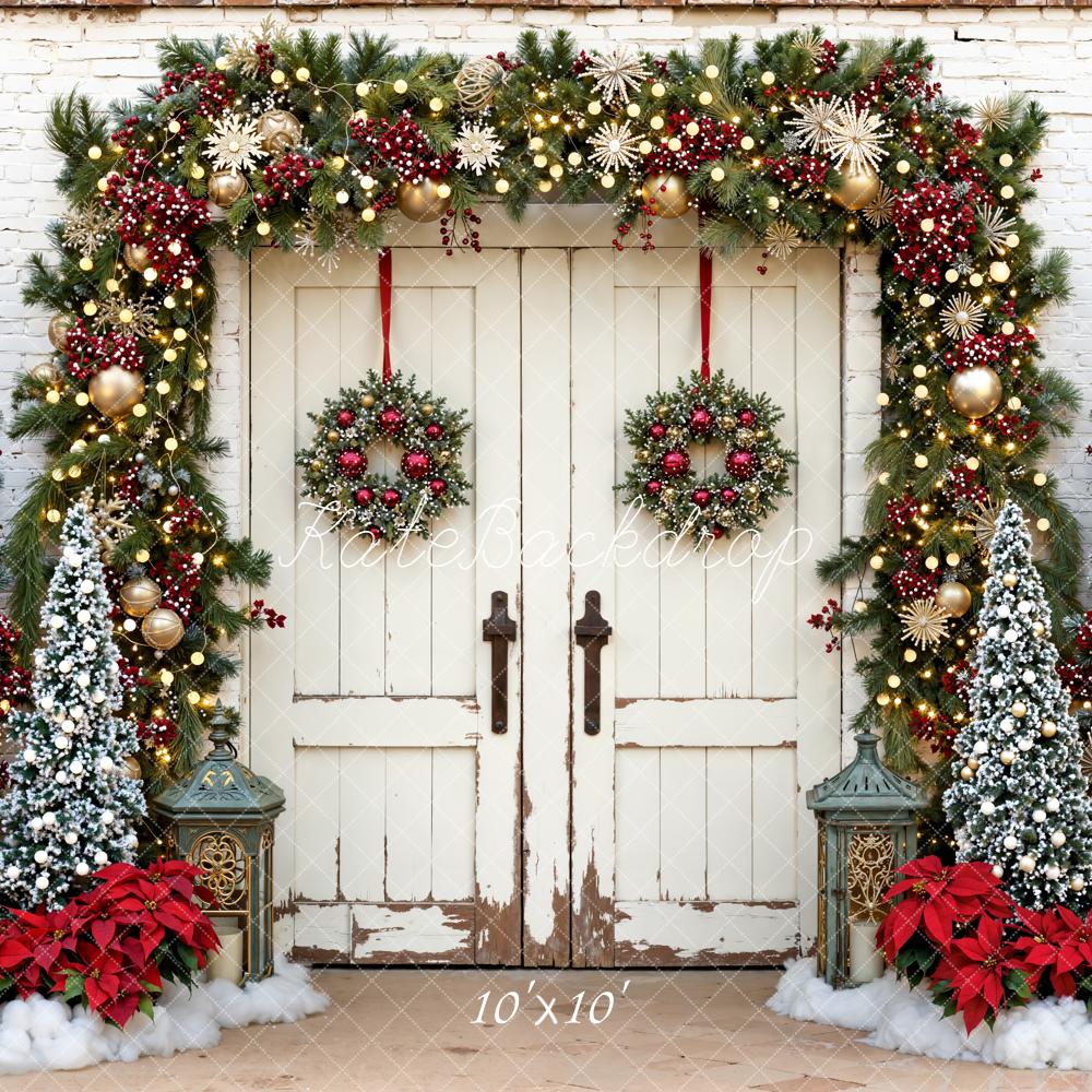 Kate Weihnachten Tür Tannenbaum Dekoration Hintergrund Entworfen von Emetselch - Kate Backdrop.de
