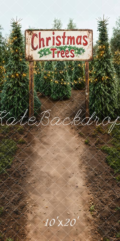Kate Weihnachten Tannenbäume Lichter Natur Hintergrund Entworfen von Emetselch - Kate Backdrop.de