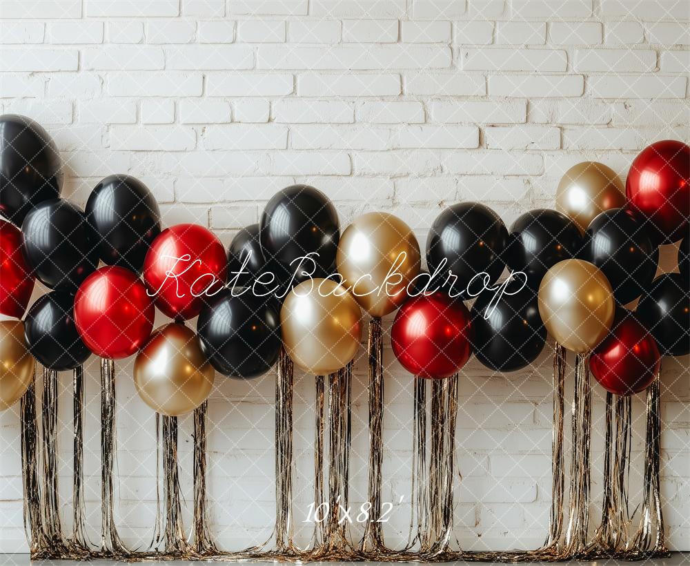 Kate Geburtstag Luftballons Wand Weiß Hintergrund Entworfen von Patty Roberts