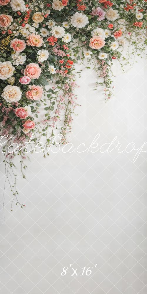 Kate Blumen Ranken Pastell Hintergrund Entworfen von Emetselch - Kate Backdrop.de