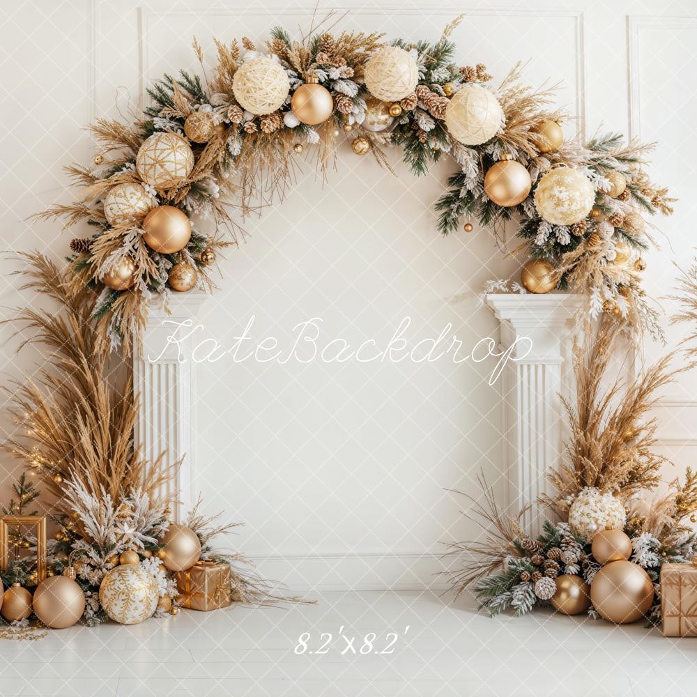 Kate Weihnachten Baum Gold Bogen Hintergrund Entworfen von Emetselch - Kate Backdrop.de
