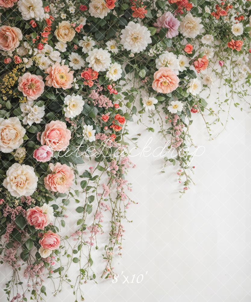 Kate Blumen Ranken Pastell Hintergrund Entworfen von Emetselch - Kate Backdrop.de