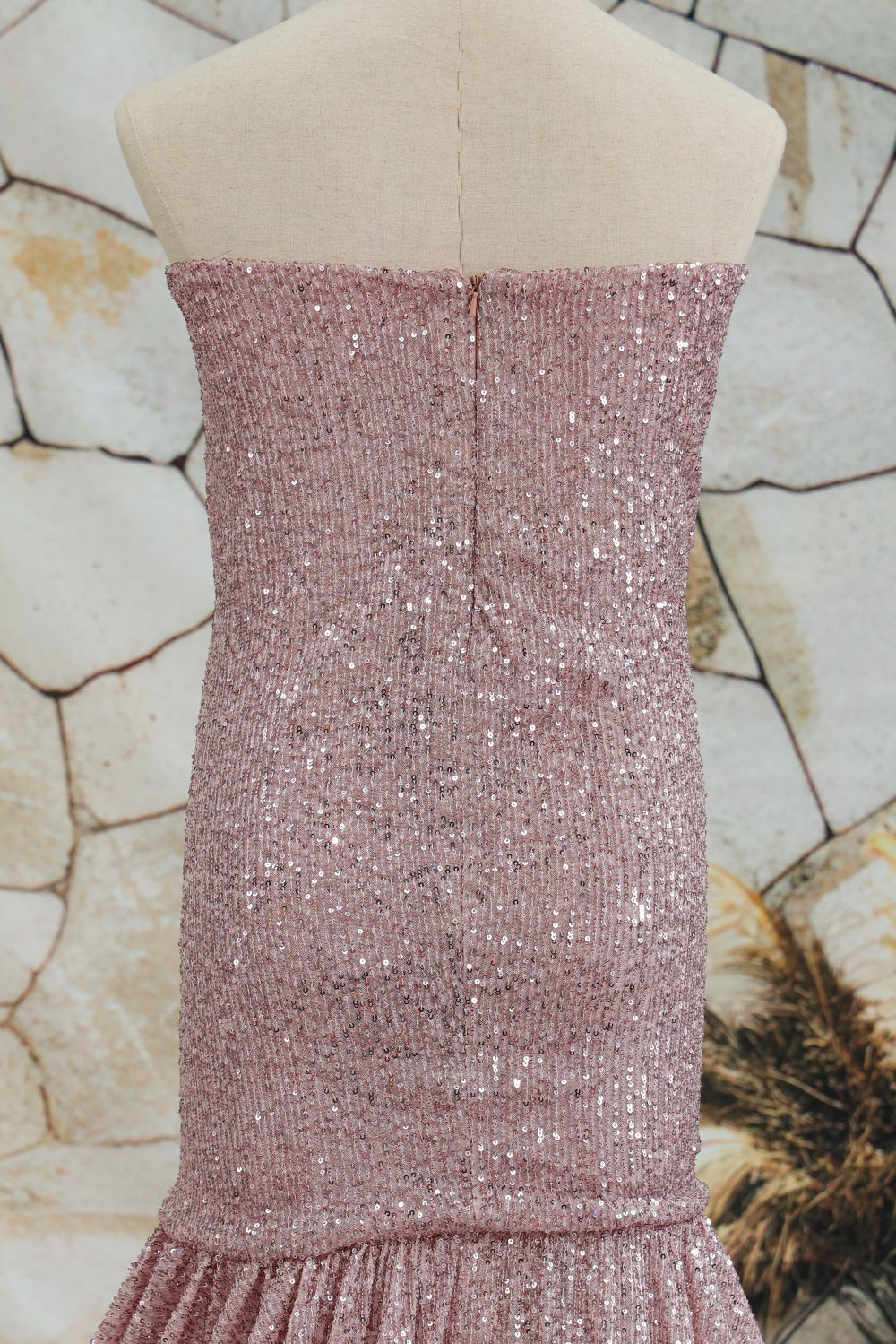 Kate Sequin Embroidery Trailing Detachable Sleeve Maternity Photoshoot Dress - Kate Backdrop.de