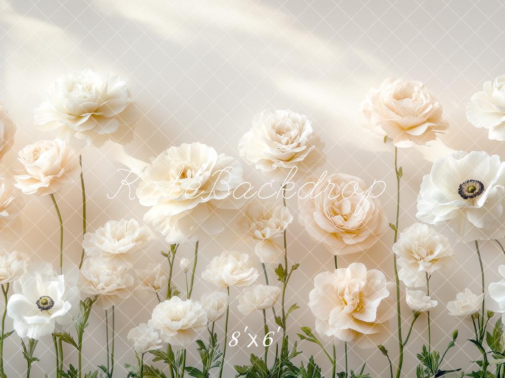 Kate Blume Creme Pastell Hintergrund Entworfen von Mini MakeBelieve - Kate Backdrop.de