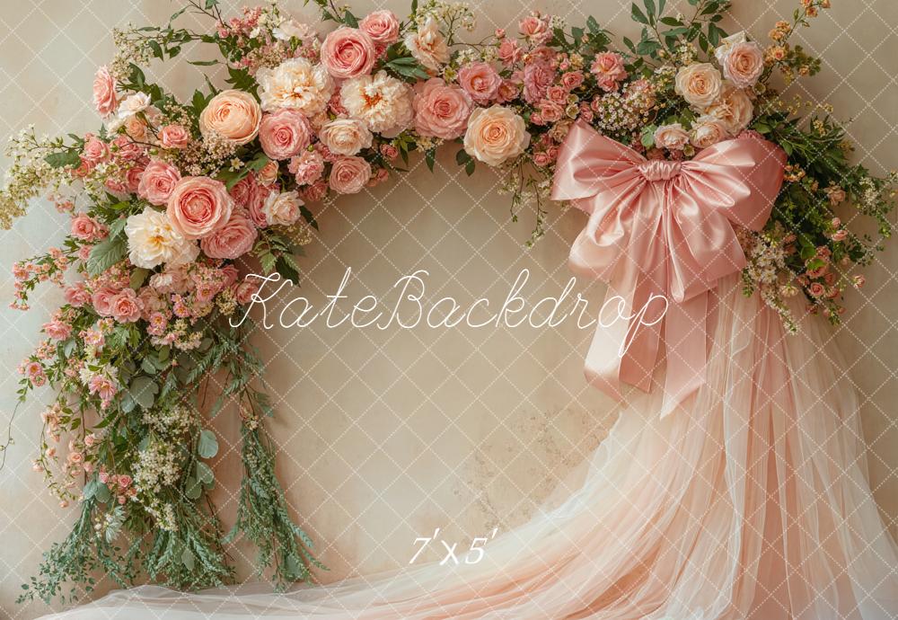 Kate Hochzeit Blumen Bogen Rosa Hintergrund Entworfen von Emetselch