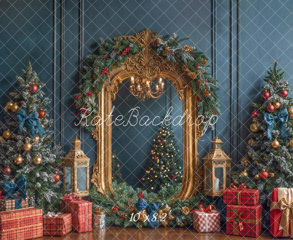 Kate Weihnachten Spiegel Tannenbaum Vintage Hintergrund Entworfen von Emetselch - Kate Backdrop.de