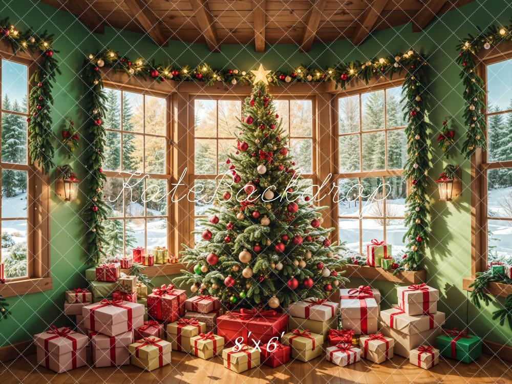 Kate Weihnachten Tannenbaum Geschenke Wohnzimmer Hintergrund Entworfen von Emetselch