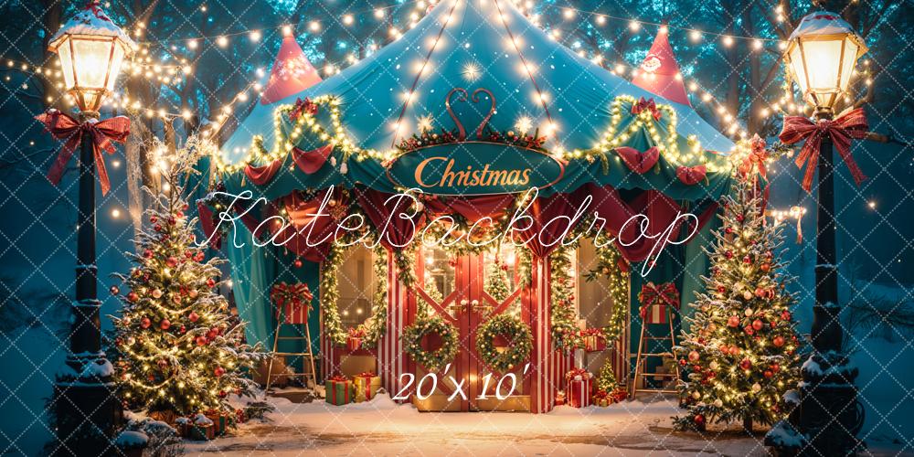 Kate Weihnachten Zirkuszelt Lichter Vintage Hintergrund Entworfen von Emetselch - Kate Backdrop.de