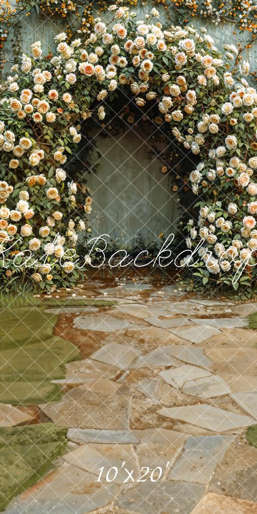 Kate Hochzeit Blumenbogen Steinweg Vintage Hintergrund Entworfen von Emetselch