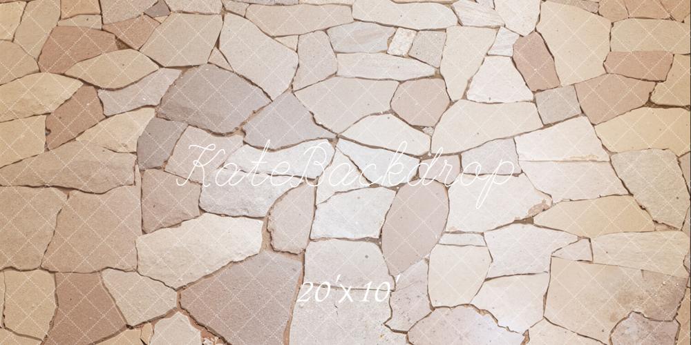 Kate Steinboden Mosaik Beige Hintergrund Entworfen von Kate Image