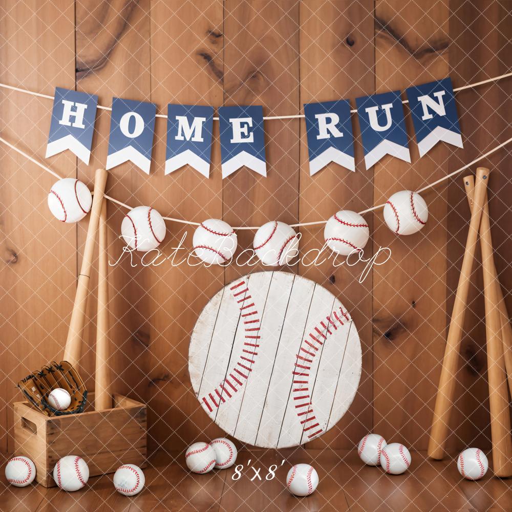 Kate Baseball Schläger Bälle Holz Braun Hintergrund Entworfen von Emetselch