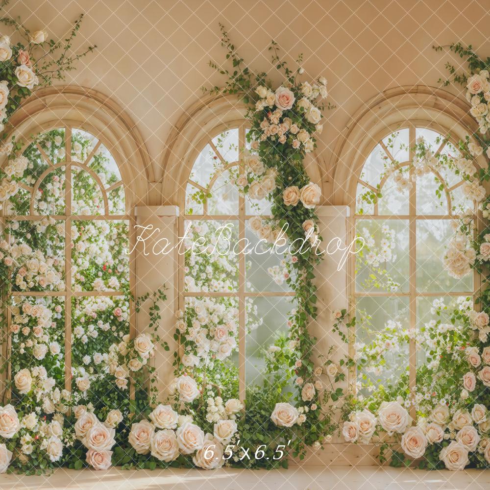 Kate Hochzeit Fenster Rosen Romantisch Hintergrund Entworfen von Emetselch