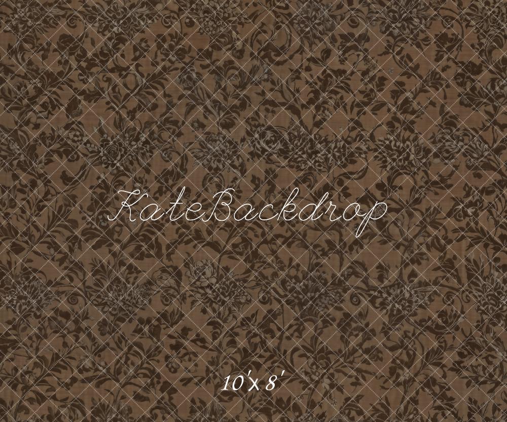 Kate Abstrakt Blumen Braun Vintage Hintergrund Entworfen von Kate Image - Kate Backdrop.de