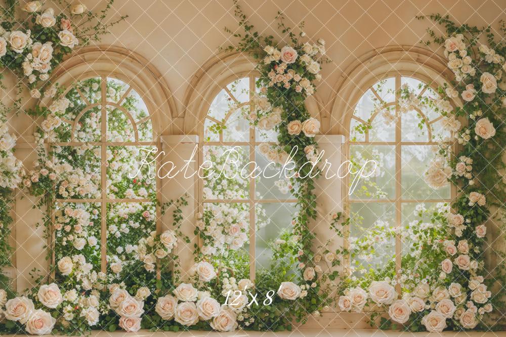 Kate Hochzeit Fenster Rosen Romantisch Hintergrund Entworfen von Emetselch