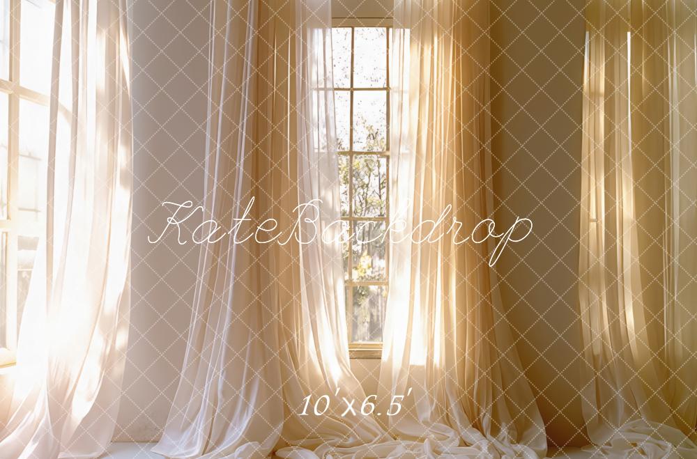 Kate Fenster Vorhang Licht Warm Hintergrund Entworfen von Mini MakeBelieve - Kate Backdrop.de