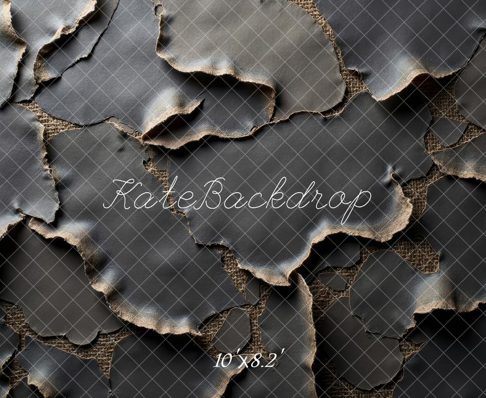 Kate Abstrakte Verbrannte Blätter Braun Hintergrund Entworfen von Laura Bybee - Kate Backdrop.de
