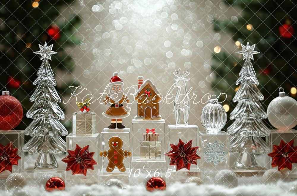 Kate Weihnachten Glasdeko Lebkuchen Bokeh Hintergrund Entworfen von Mini MakeBelieve - Kate Backdrop.de