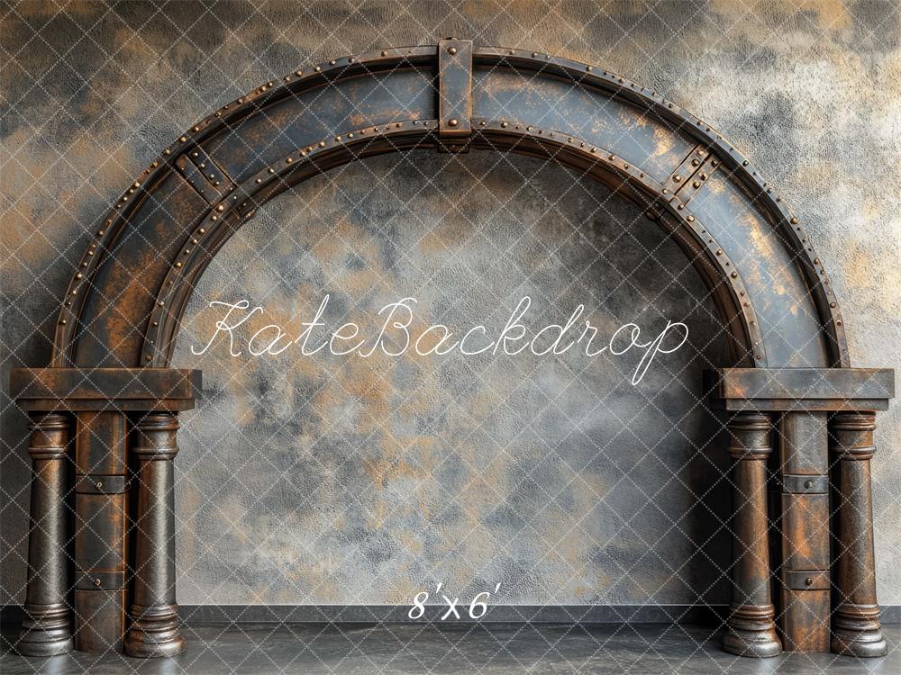 Kate Industrial Bogen Metall Textur Hintergrund Entworfen von Mini MakeBelieve - Kate Backdrop.de