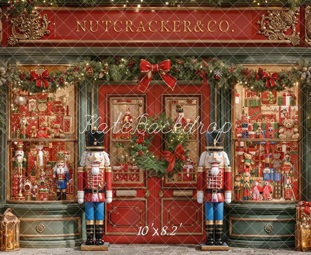 Kate Weihnachten Nussknacker Geschenke Schaufenster Hintergrund Entworfen von Emetselch