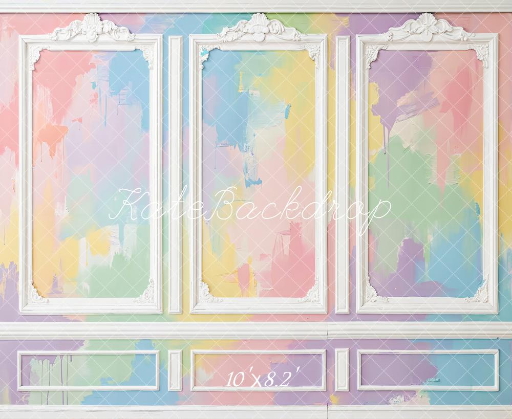 Kate Pastell Paneelrahmen Abstrakt Fleece Hintergrund Entworfen von Chain
