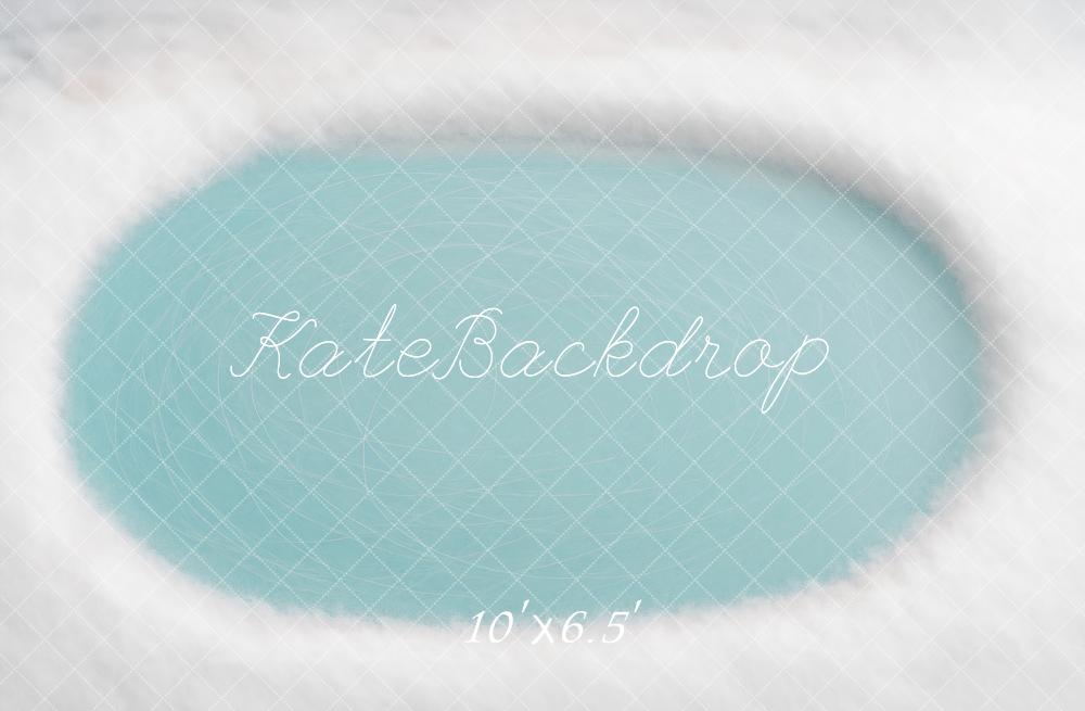 Kate Neugeborenes Blaue Ovale Weich Hintergrund Entworfen von Ashley Paul - Kate Backdrop.de