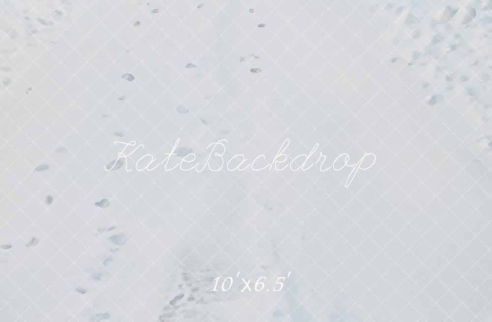 Kate Winter Schnee Fußspuren Minimalistisch Hintergrund Entworfen von Kate Image - Kate Backdrop.de