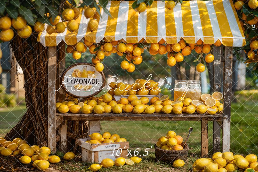 Kate Sommer Limonadenstand Zitronen Vintage Hintergrund Entworfen von Emetselch - Kate Backdrop.de
