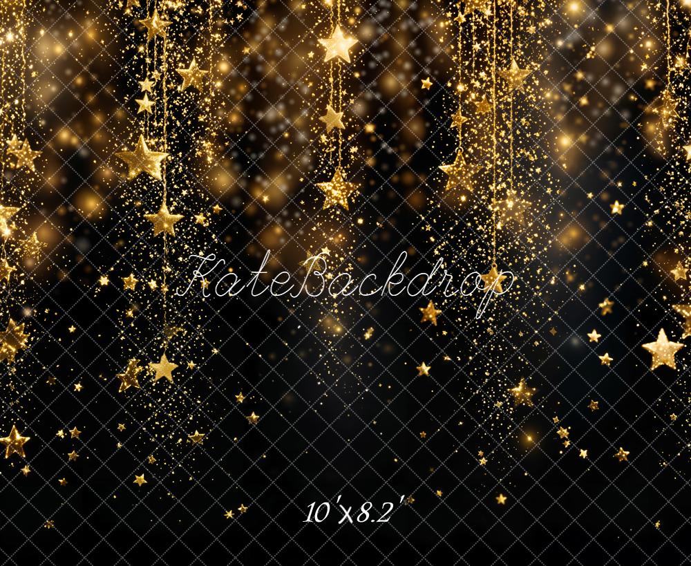 ⚡Blitzangebote #1-Kate Abstrakt Goldene Sterne Glitzer Hintergrund Entworfen von Kate Image - Kate Backdrop.de