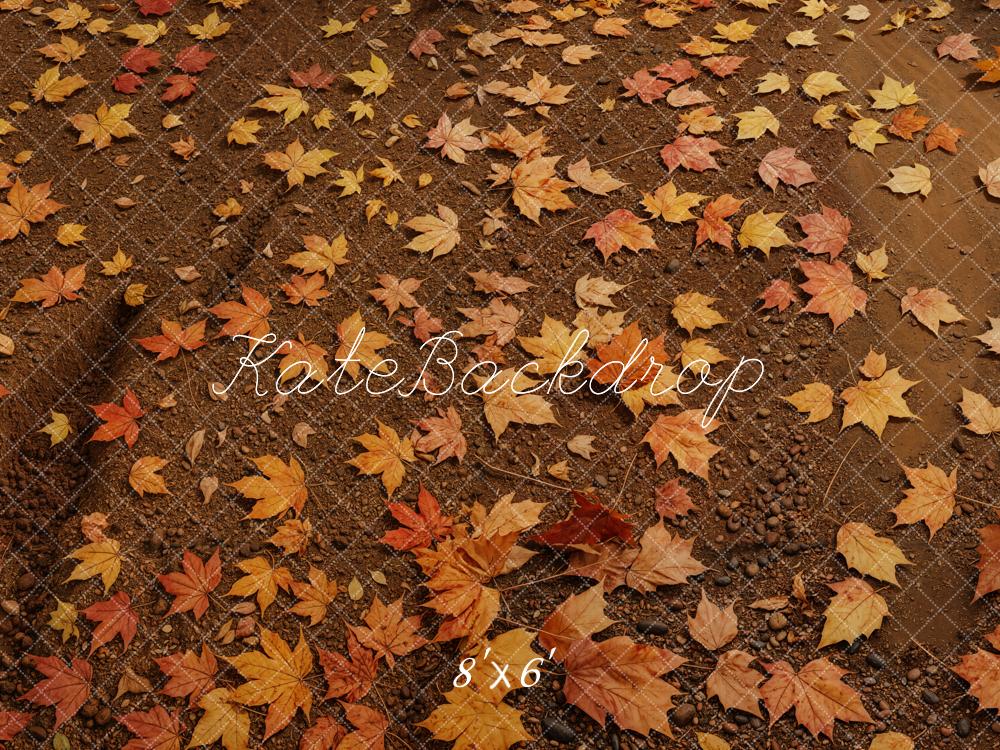 Kate Herbst Ahornblätter Boden Braun Hintergrund Entworfen von Emetselch