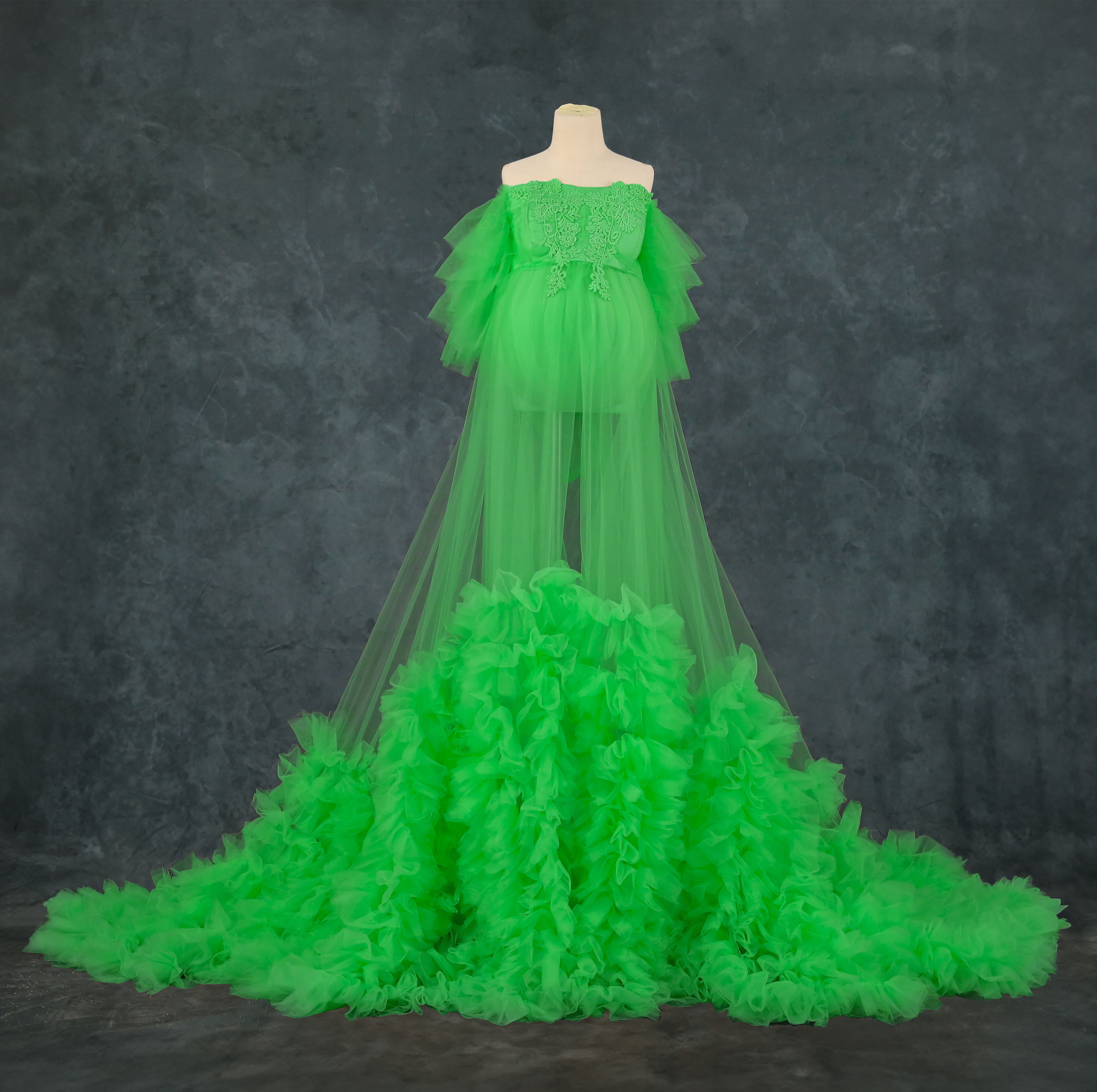 Kate Mesh Ein-Schulter-Fotokleid Schwangerschaftsporträt-Kleid - Kate Backdrop.de
