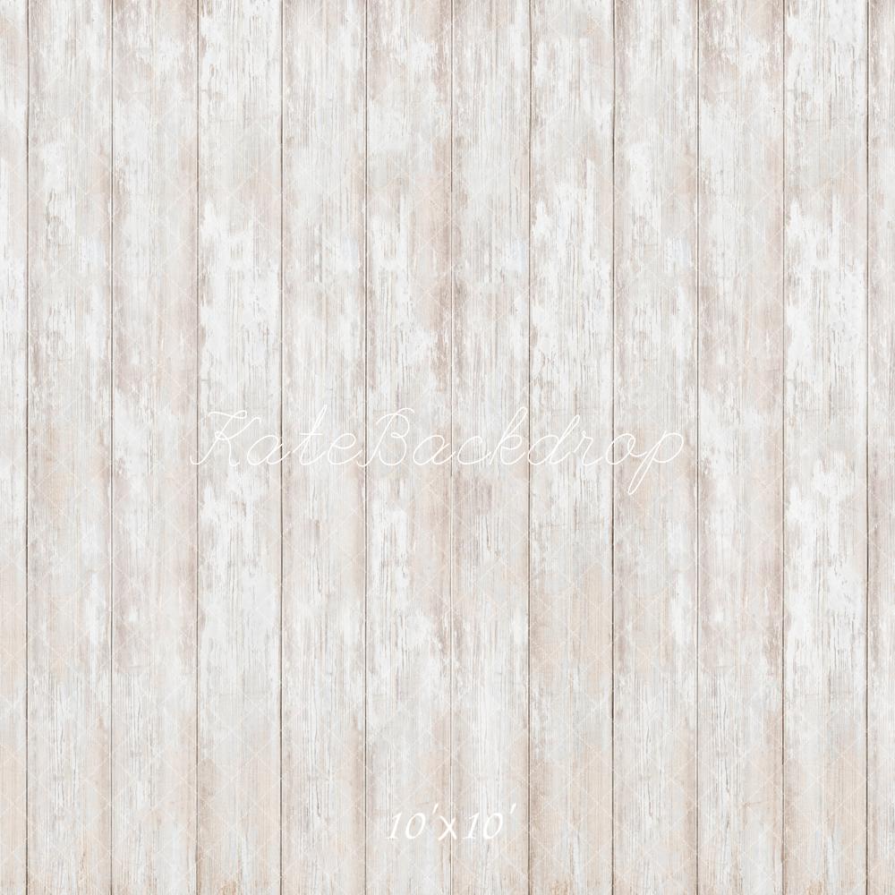 Kate Holz Bretter Weiß Vintage Hintergrund Entworfen von Kate Image