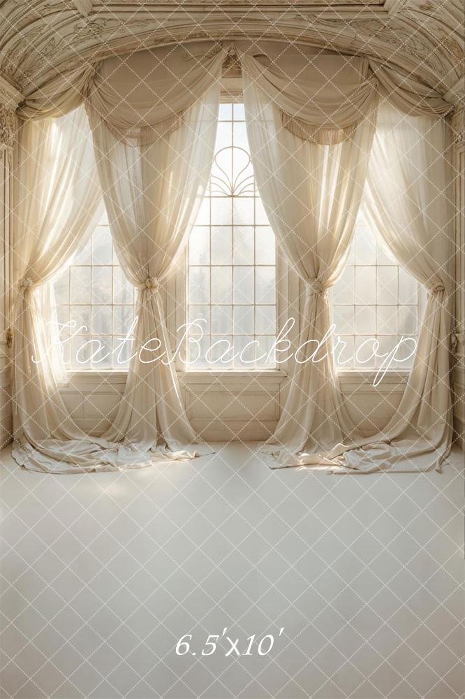 Kate Klassisch Fenster Vorhang Creme Hintergrund Entworfen von Emetselch - Kate Backdrop.de