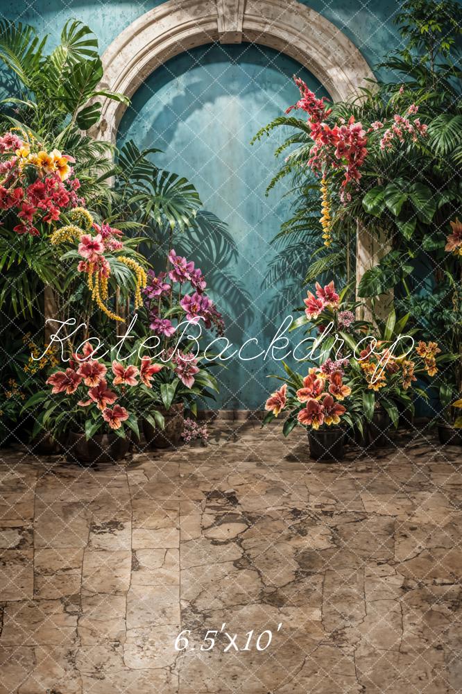 Kate Botanisch Blumen Torbogen Vintage Hintergrund Entworfen von Emetselch