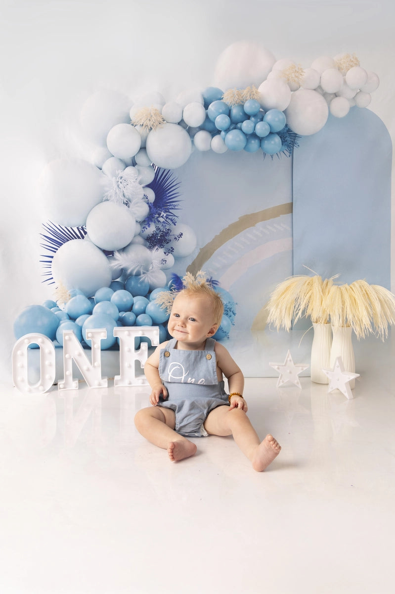 Kate Blau Boho Cake Smash Foto Kit