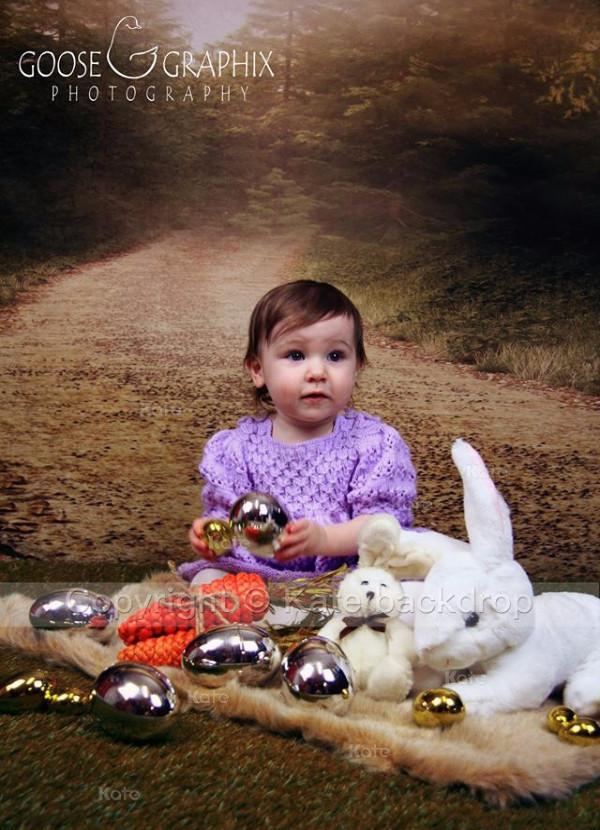 Katebackdrop:Kate Autumn Fantastic Forest Scenery Backdrop With Road For Photography